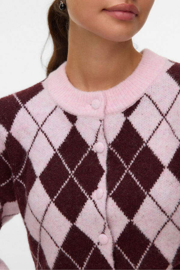 Vero Moda Casaco de malha com estampado de diamantes  Subiu