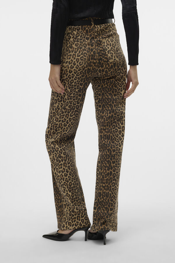 Vero Moda Jeans com estampa animal Castanho