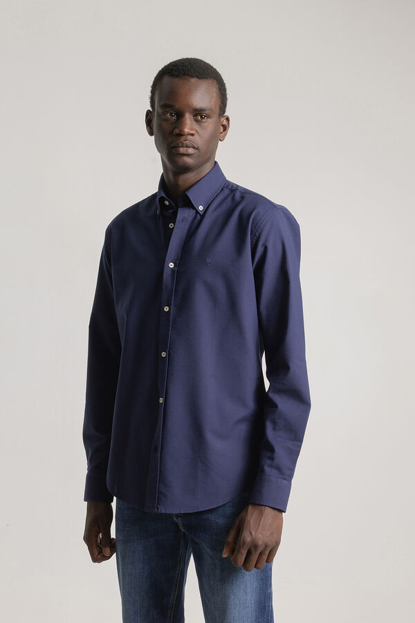 PuroEGO Slim fit Oxford shirt Navy