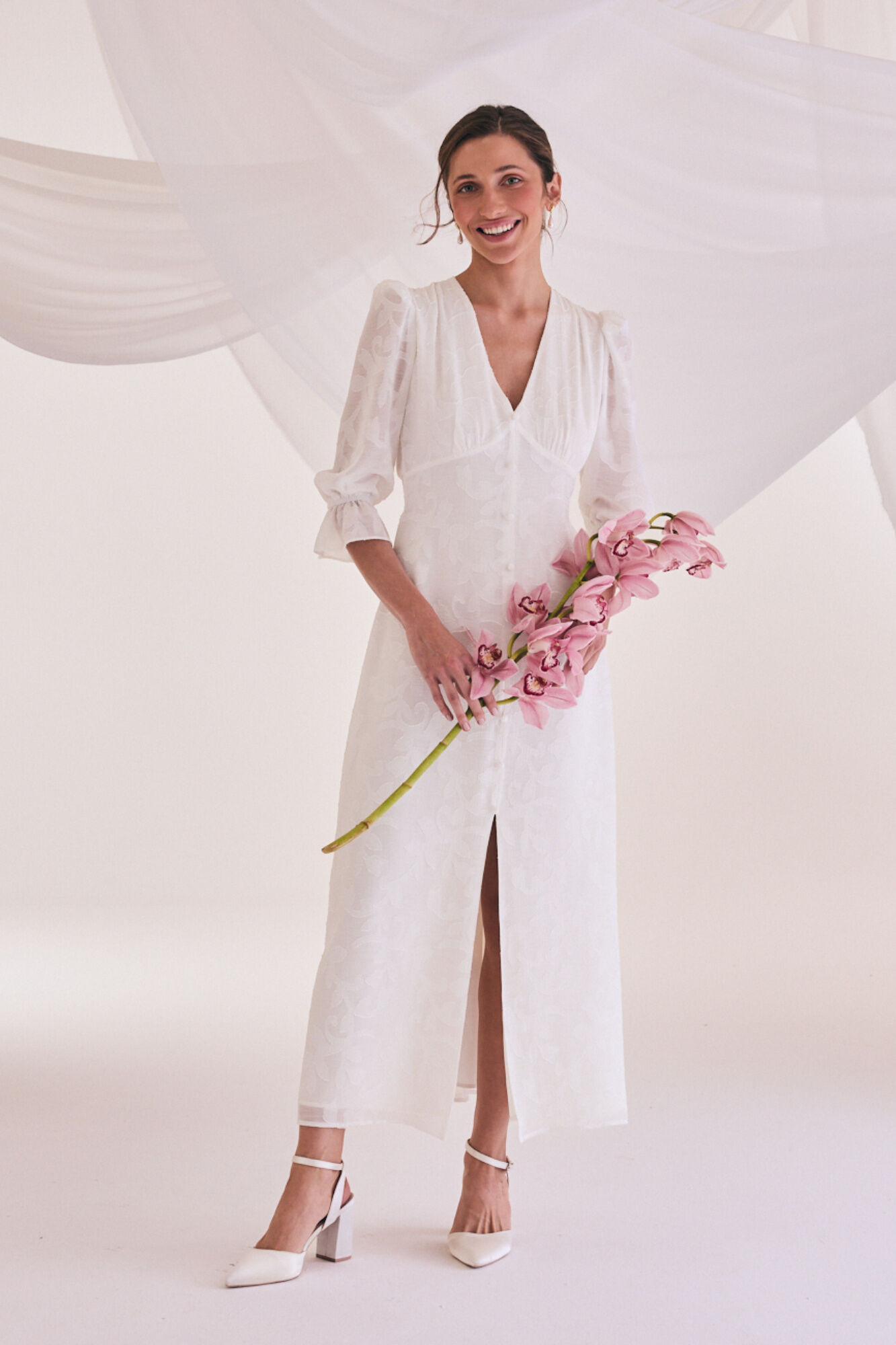 Pol&iacute;n Et Moi Vestido de noiva liso