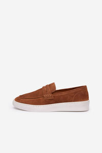 Cortefiel Casual leather loafer Camel