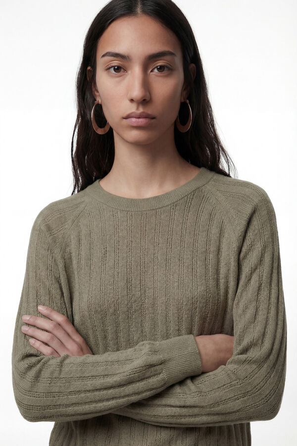Vero Moda long sleeve fine jersey-knit sweater Green