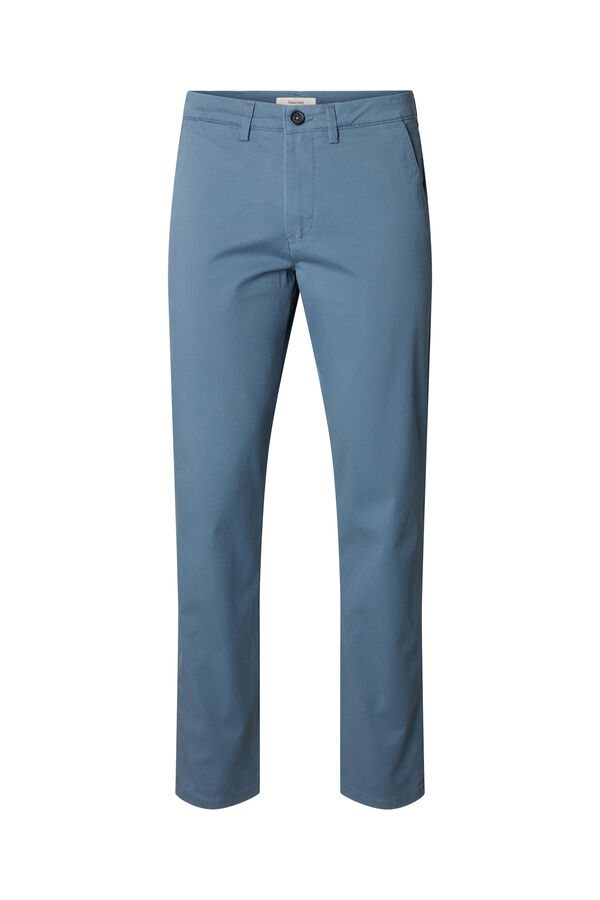 Selected Cal&ccedil;as chino para homem slim fit Cinzento