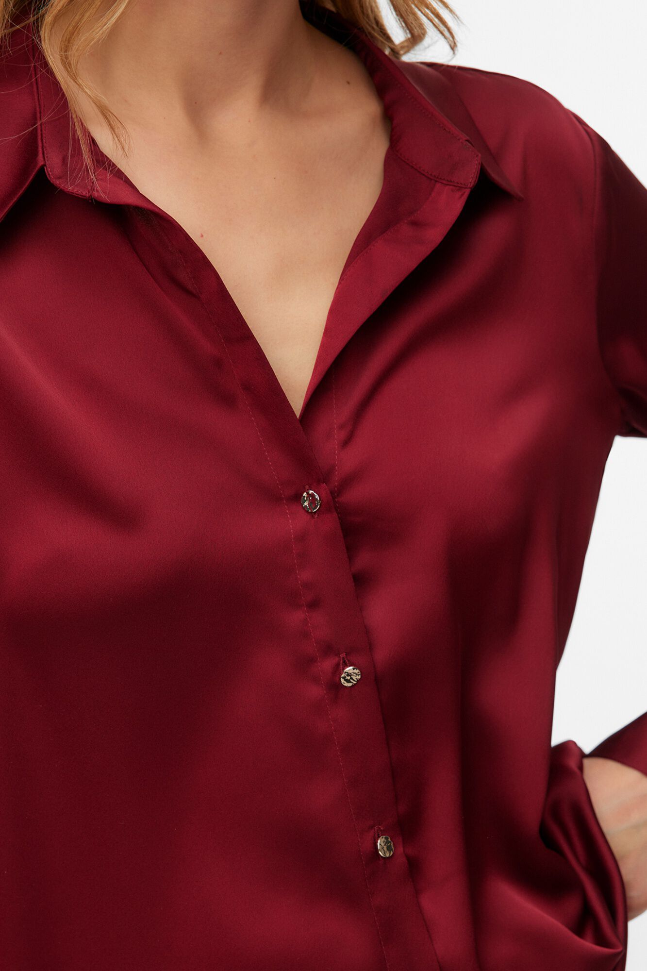 Vero Moda Camisa de cetim fluida