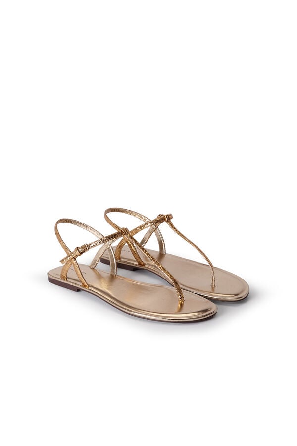 Cortefiel Flat strappy sandal Yellow