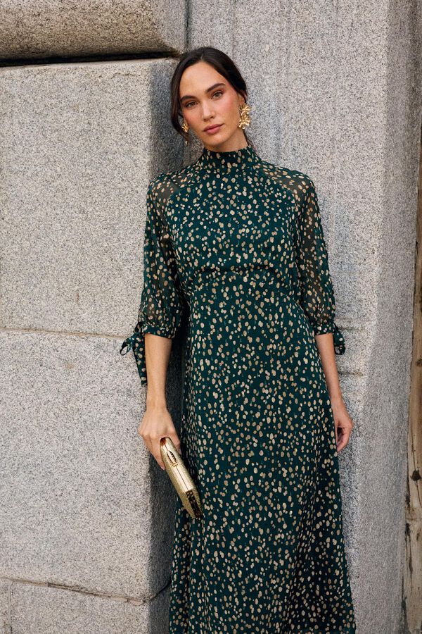 Pol&iacute;n Et Moi Verona long dress Green
