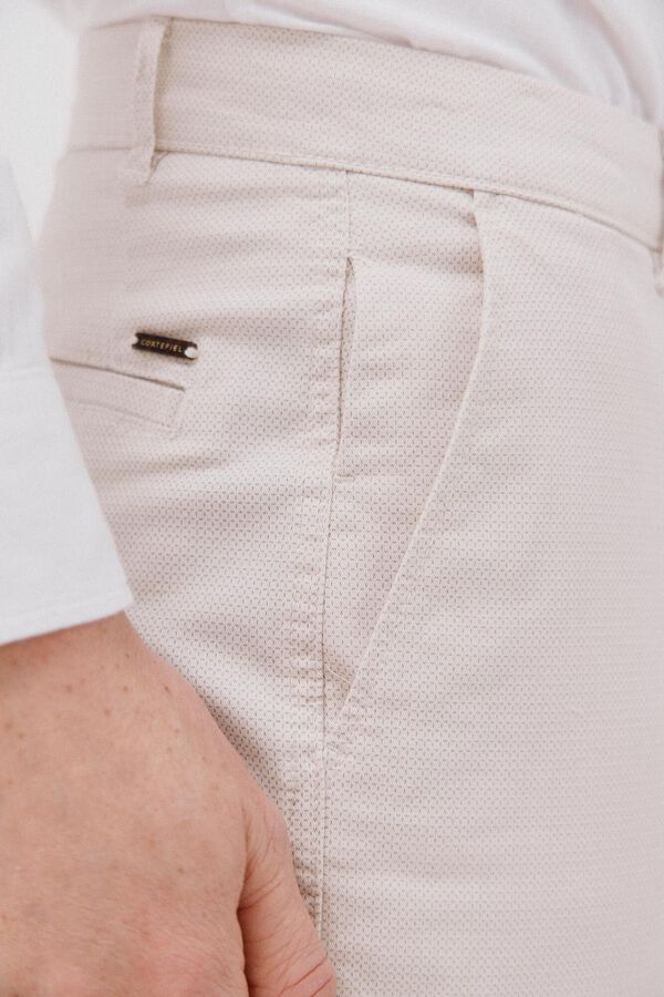 Cortefiel Tapered fit chinos Ivory