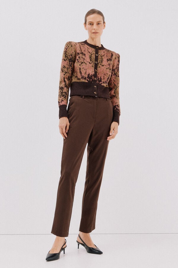 Cortefiel Shoulder pleat jacket Dark brown