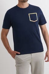 Williot Camiseta Bolsillo Detalle Étnico Azul marino