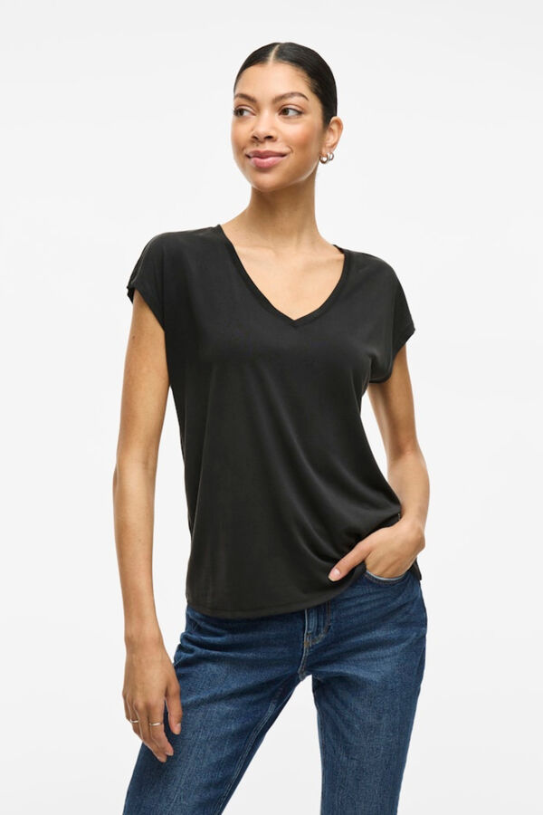 Vila Women's viscose short sleeve T-shirt Black