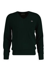 Gant Camisola de lã com gola em V Verde