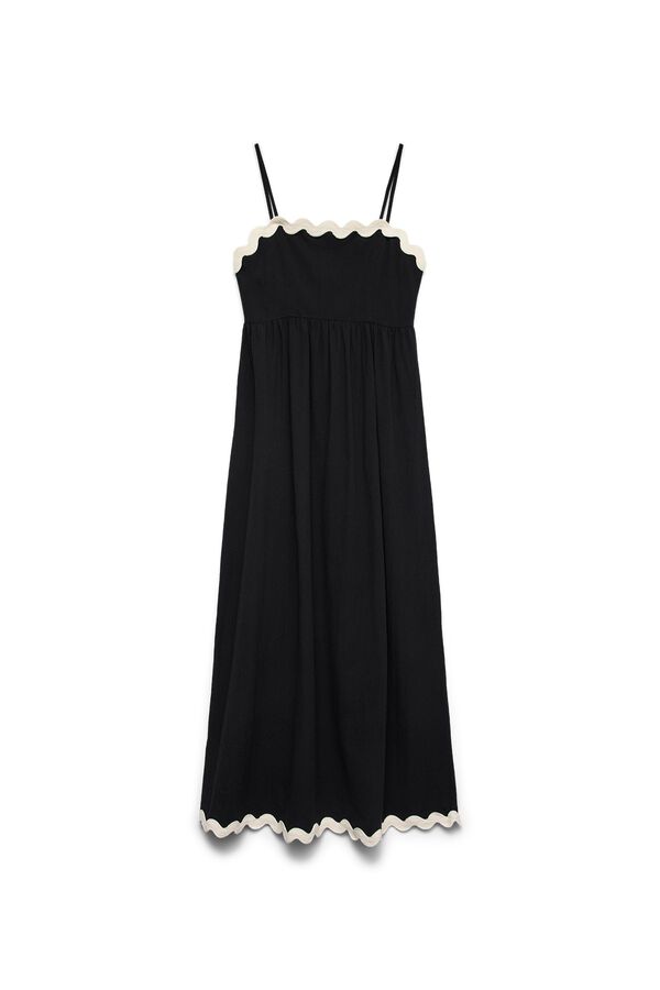 Vero Moda Vestido comprido de al&ccedil;as Preto