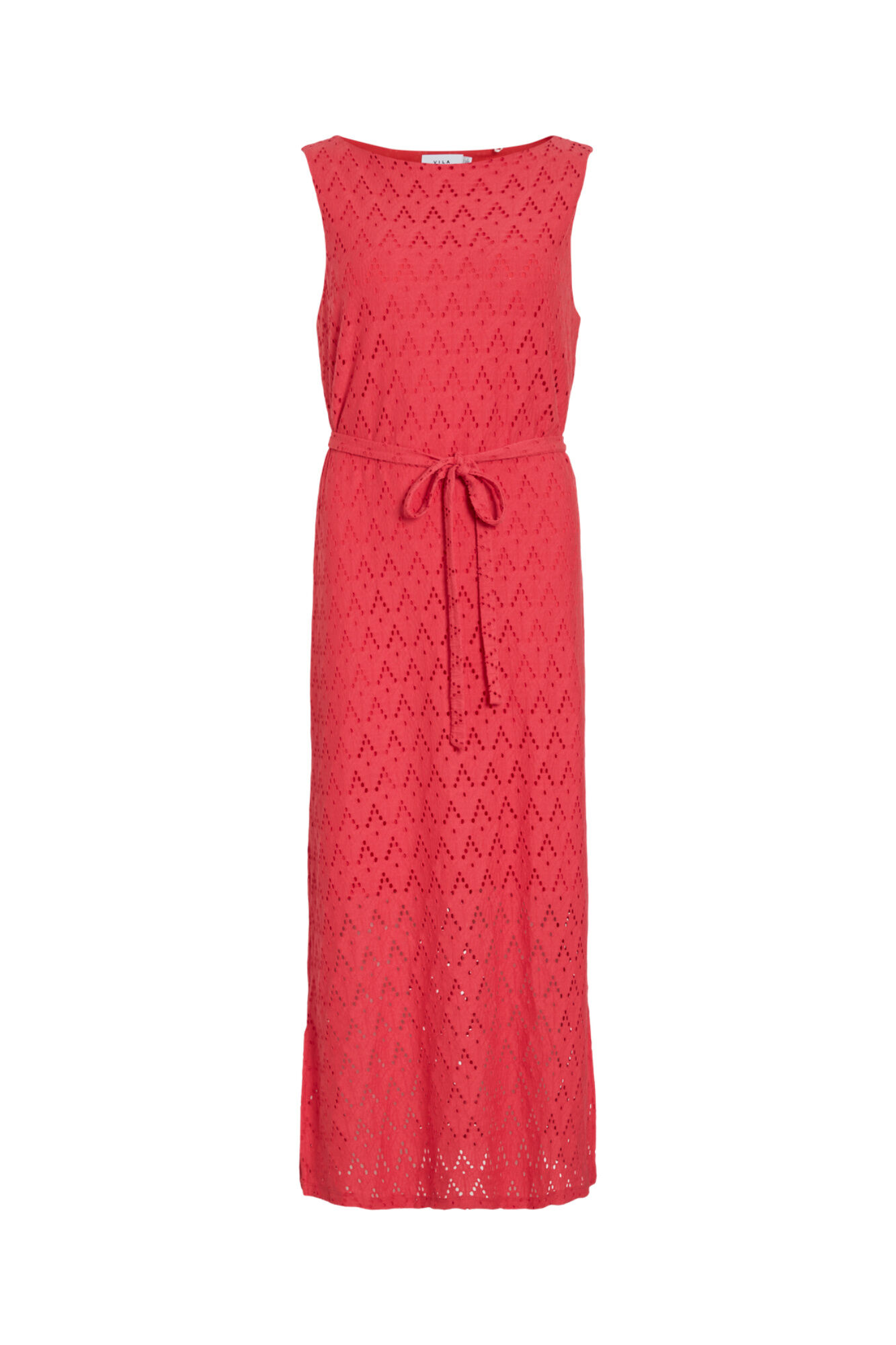 Vila Vestido midi com recortes em algod&atilde;o