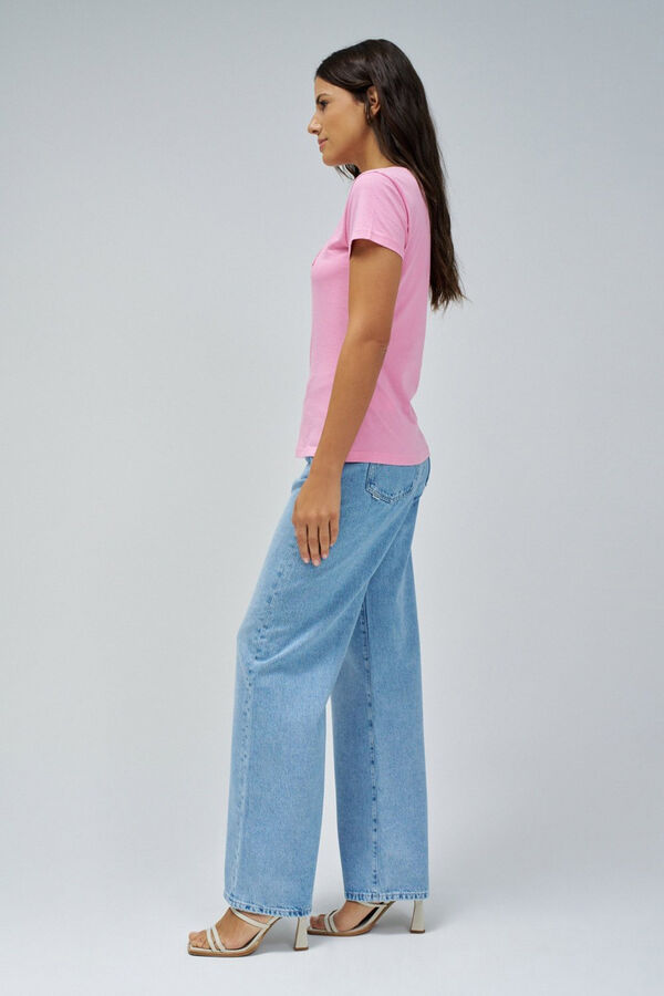 Salsa Jeans Camiseta com logo de flor Subiu