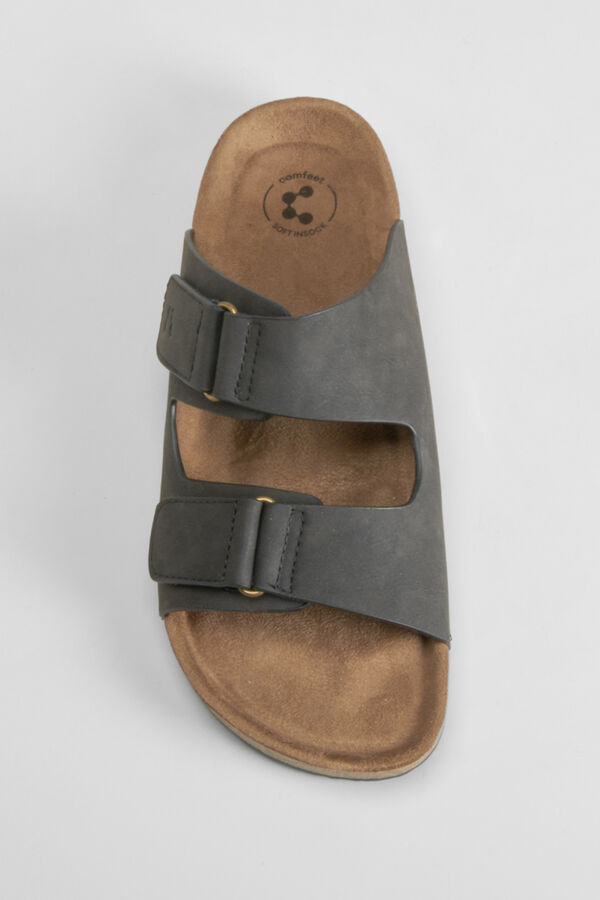 Comfeet Sand&aacute;lia bio de velcro Soft Insock COMFEET Preto