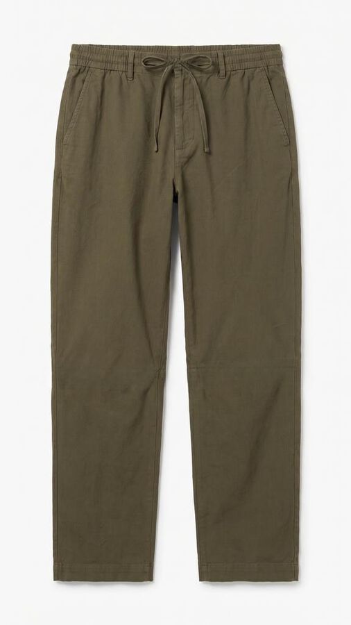 OOTO Pantal&oacute;n de lino-algod&oacute;n regular Kaki