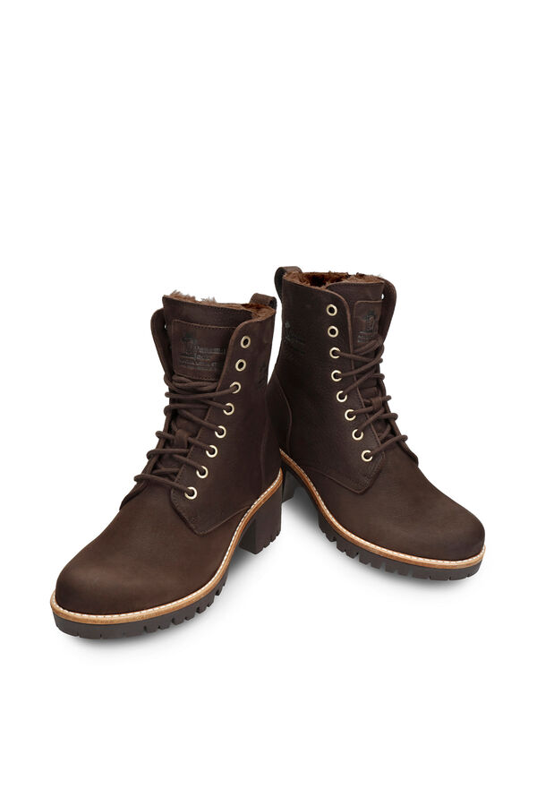 Panama Jack Botas de mulher com salto em pele nobuck Castanho