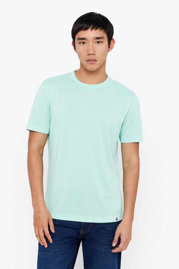 Cortefiel Plain Coolmax® T-shirt Green