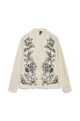 Vero Moda Camisa de linho com estampado Cinzento