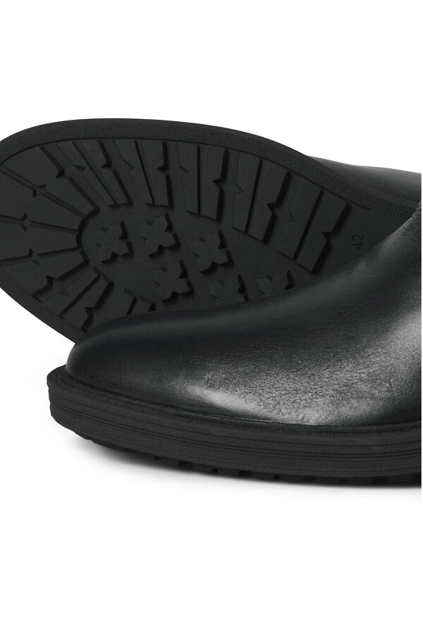 Jack & Jones Botín chelsea de piel Negro