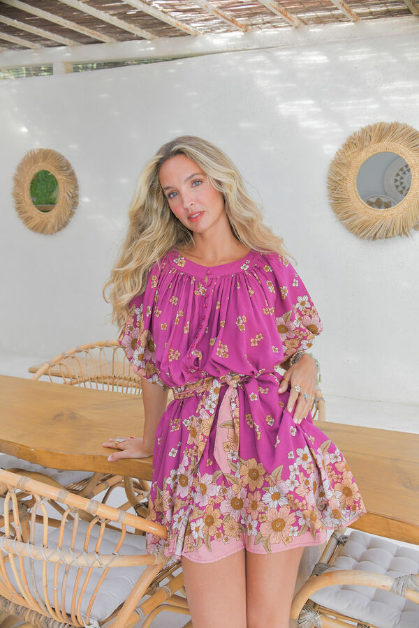 Jaase Vestido curto fluido Subiu