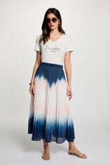 Morgan Pleated long skirt Multicolour
