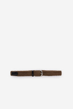 Cortefiel Elastic braided belt Brown