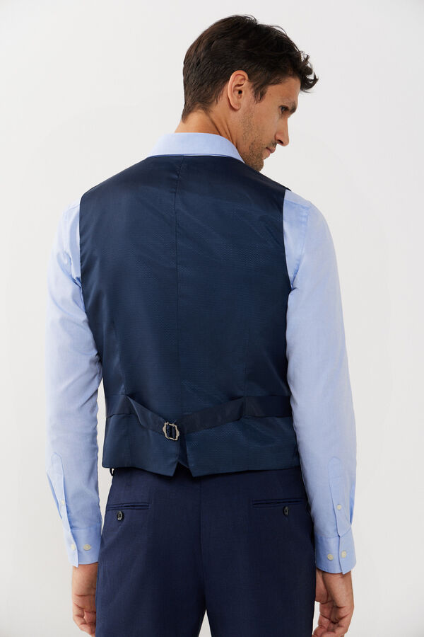 Cortefiel Blue slim fit waistcoat Blue