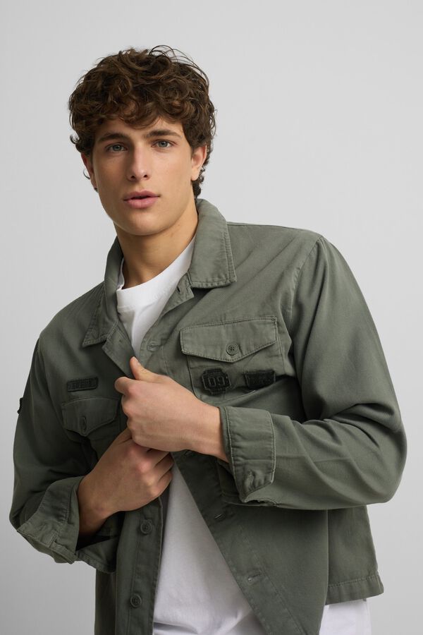 Silbon Patches overshirt Green