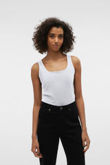 Vero Moda Top sin mangas y escote cuadrado Blanco