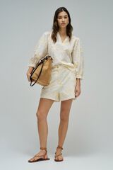 Salsa Jeans Textured 3D knit look blouse Ivory