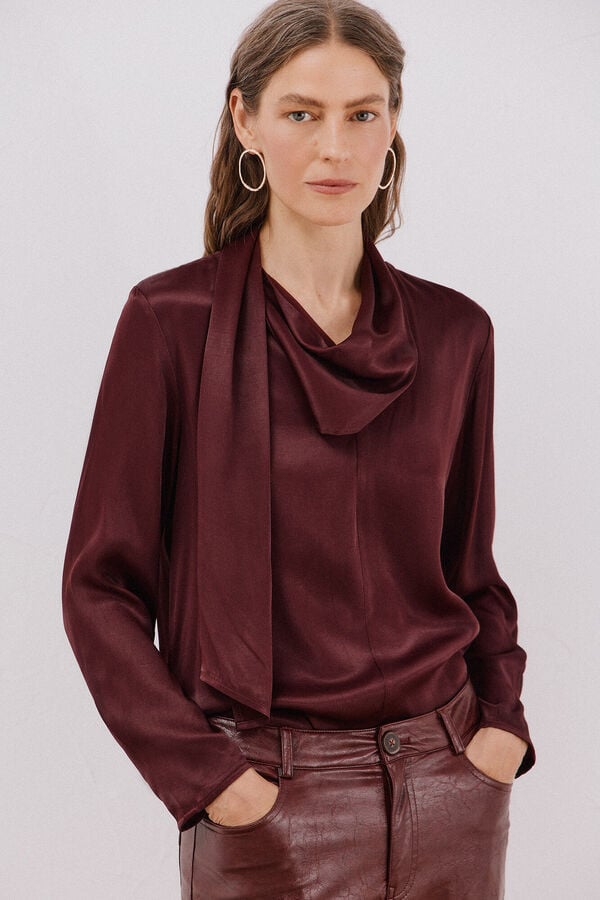 Cortefiel Bow bow or tie Maroon