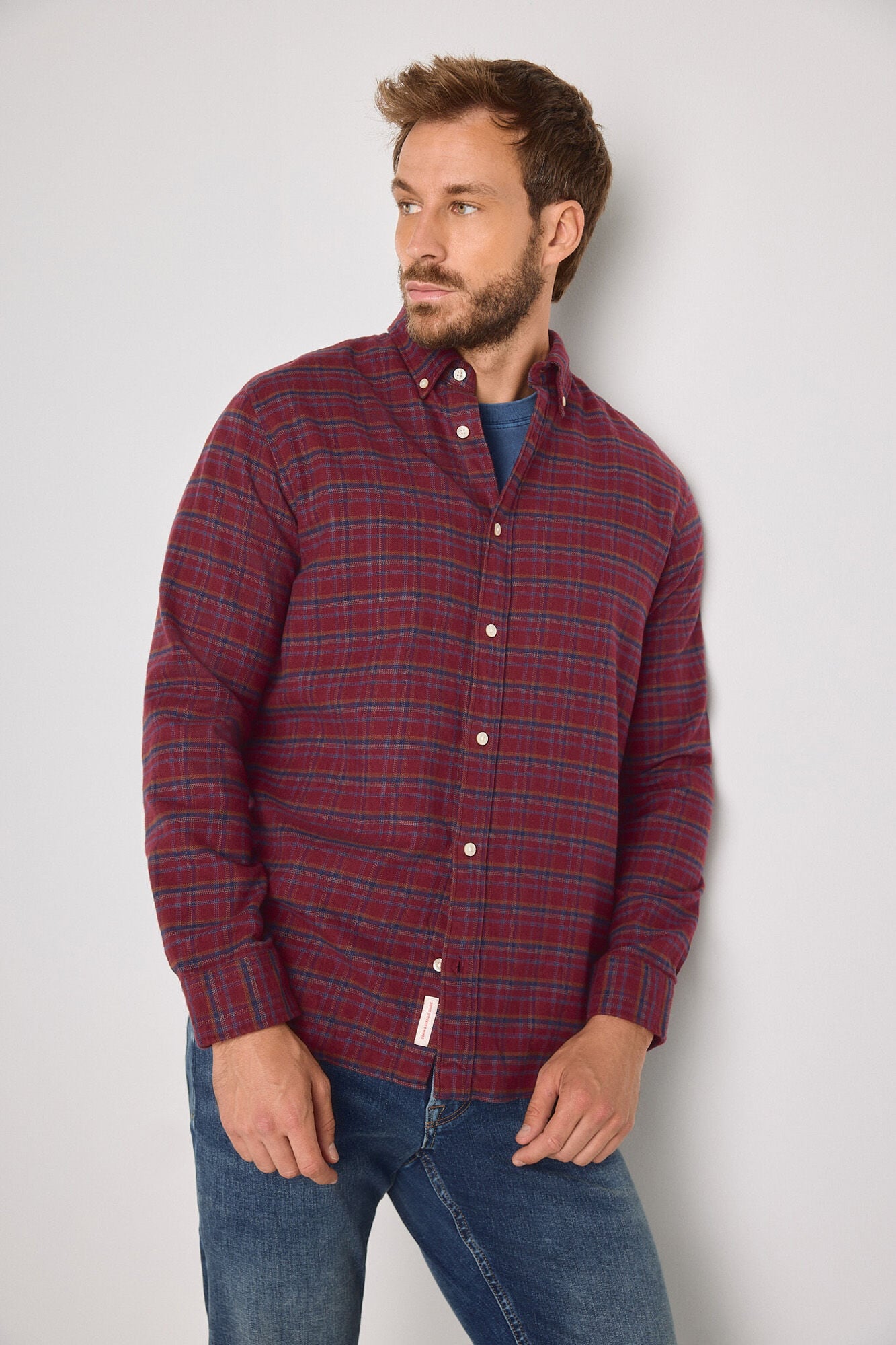 Jack & Jones Camisa regular 100% algod&atilde;o