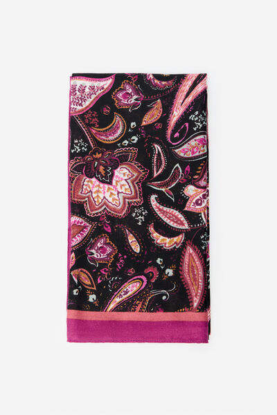 Cortefiel Geometric floral scarf Multicolour