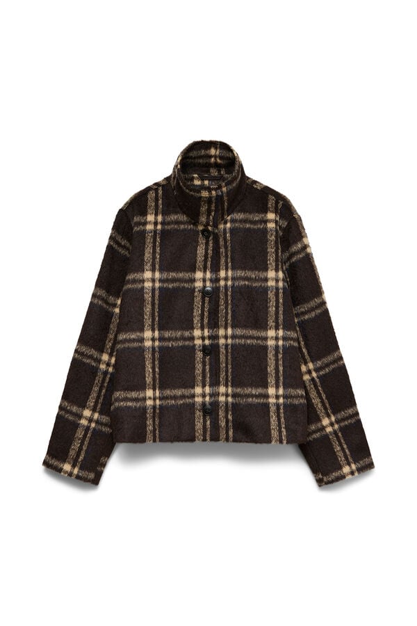 Vero Moda Casaco curto aos quadrados Castanho