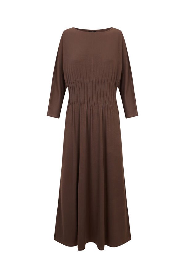 Cortefiel Pleated dress Beige