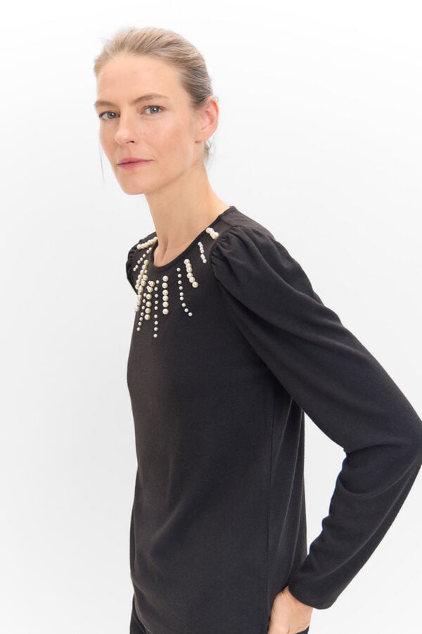 Cortefiel Pearl T-shirt Black