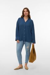 Vero Moda Curve Camisa manga comprida tamanho grande Azul