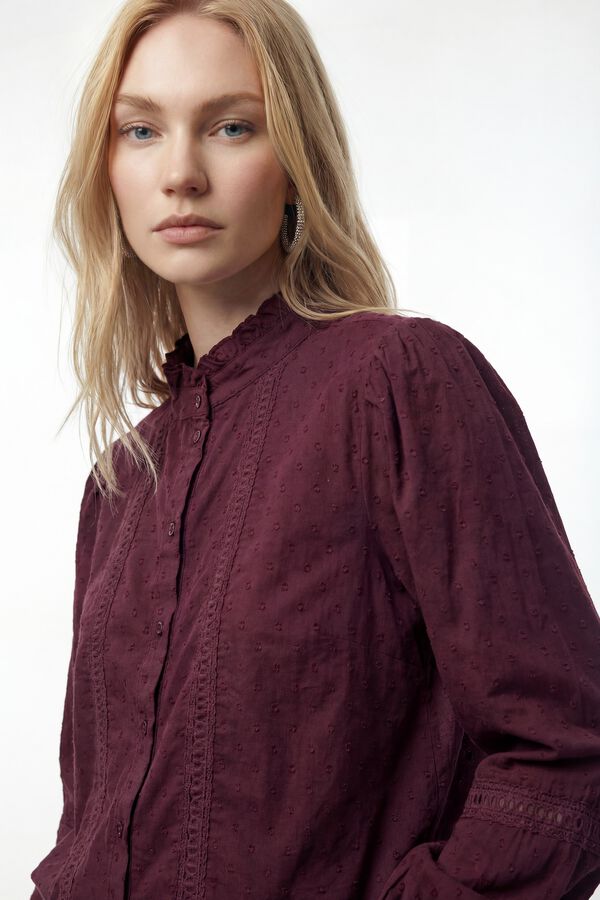 Vero Moda Camisa fluida de manga comprida comprida  Roxo