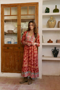 Jaase Vestido longo estampado Arlo da Lilliana