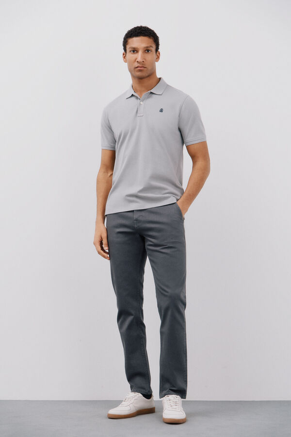 Cortefiel Basic piqué polo shirt Grey