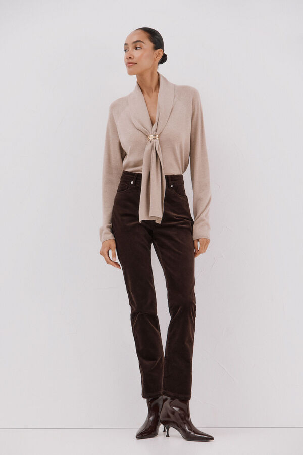 Cortefiel Jersey foulard hoop Beige