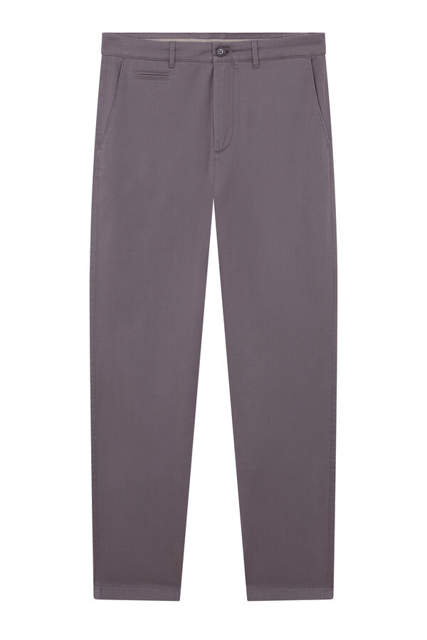 Cortefiel Slim fit lightweight chinos Grey