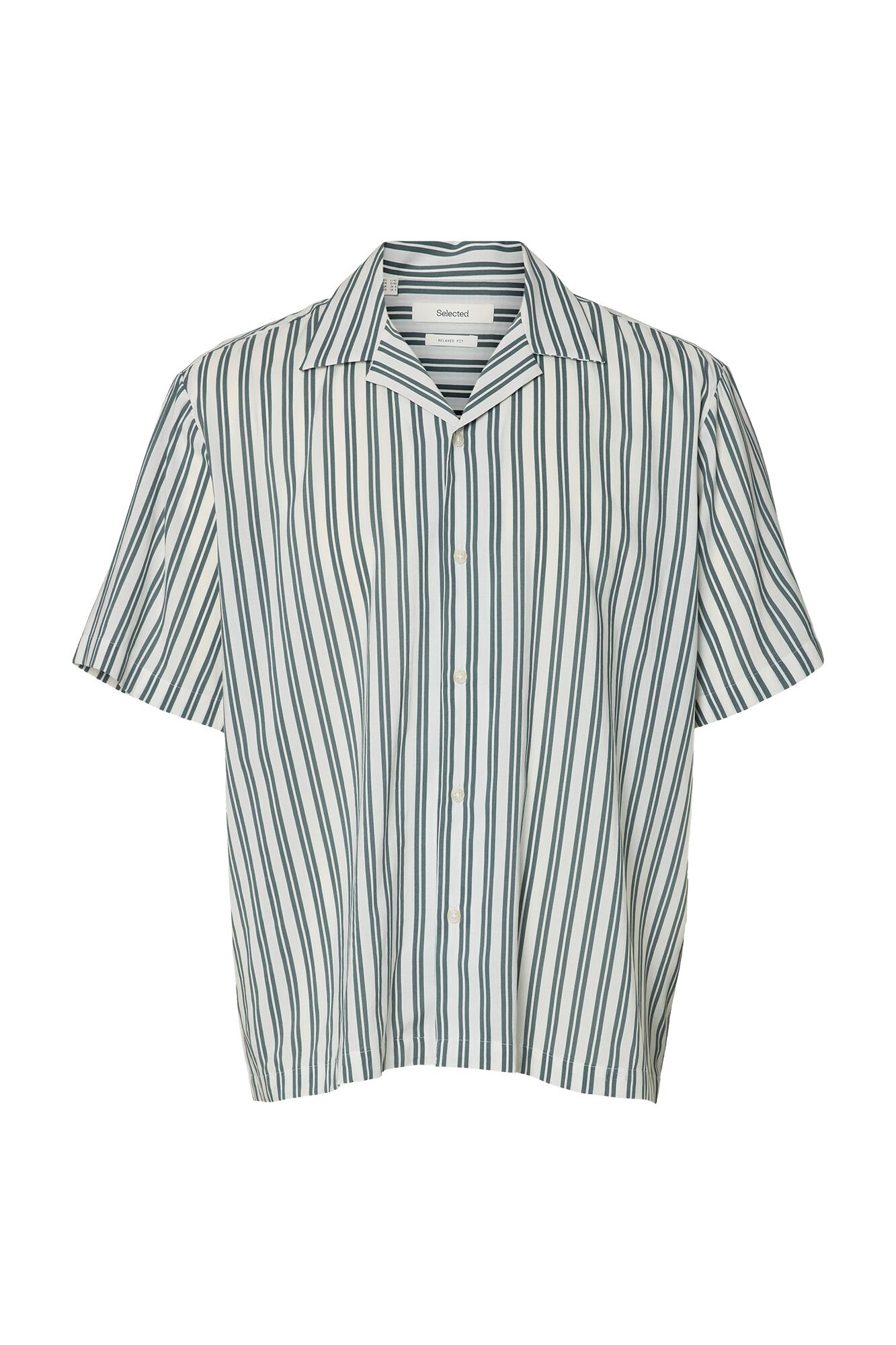 Selected Camisa curta com gola aberta