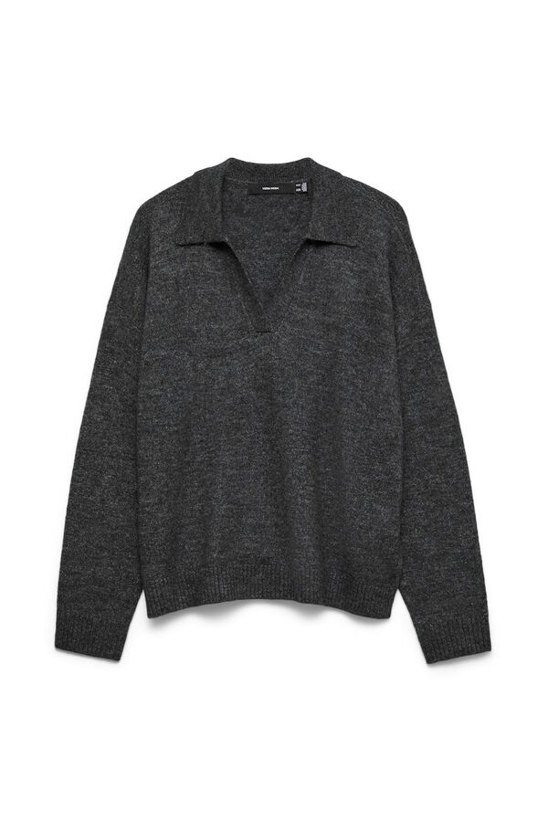 Vero Moda Polo de malha de manga comprida Cinzento