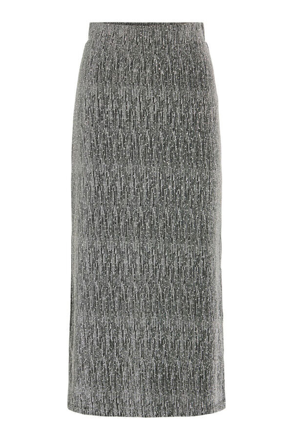 Vila Saia midi com glitter Cinzento