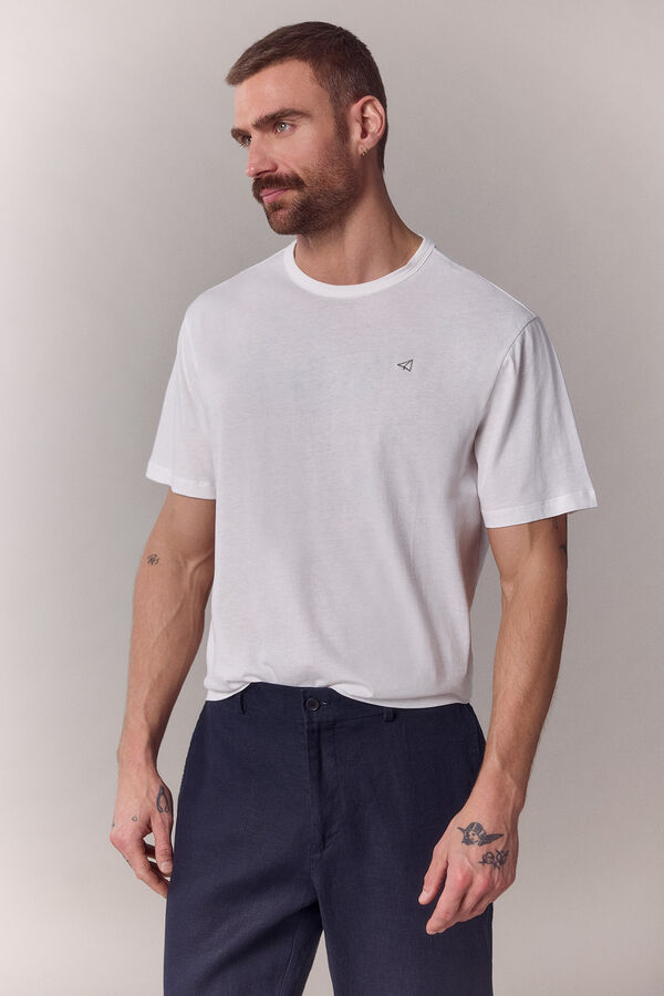 OOTO Camiseta b&aacute;sica ligera Blanco