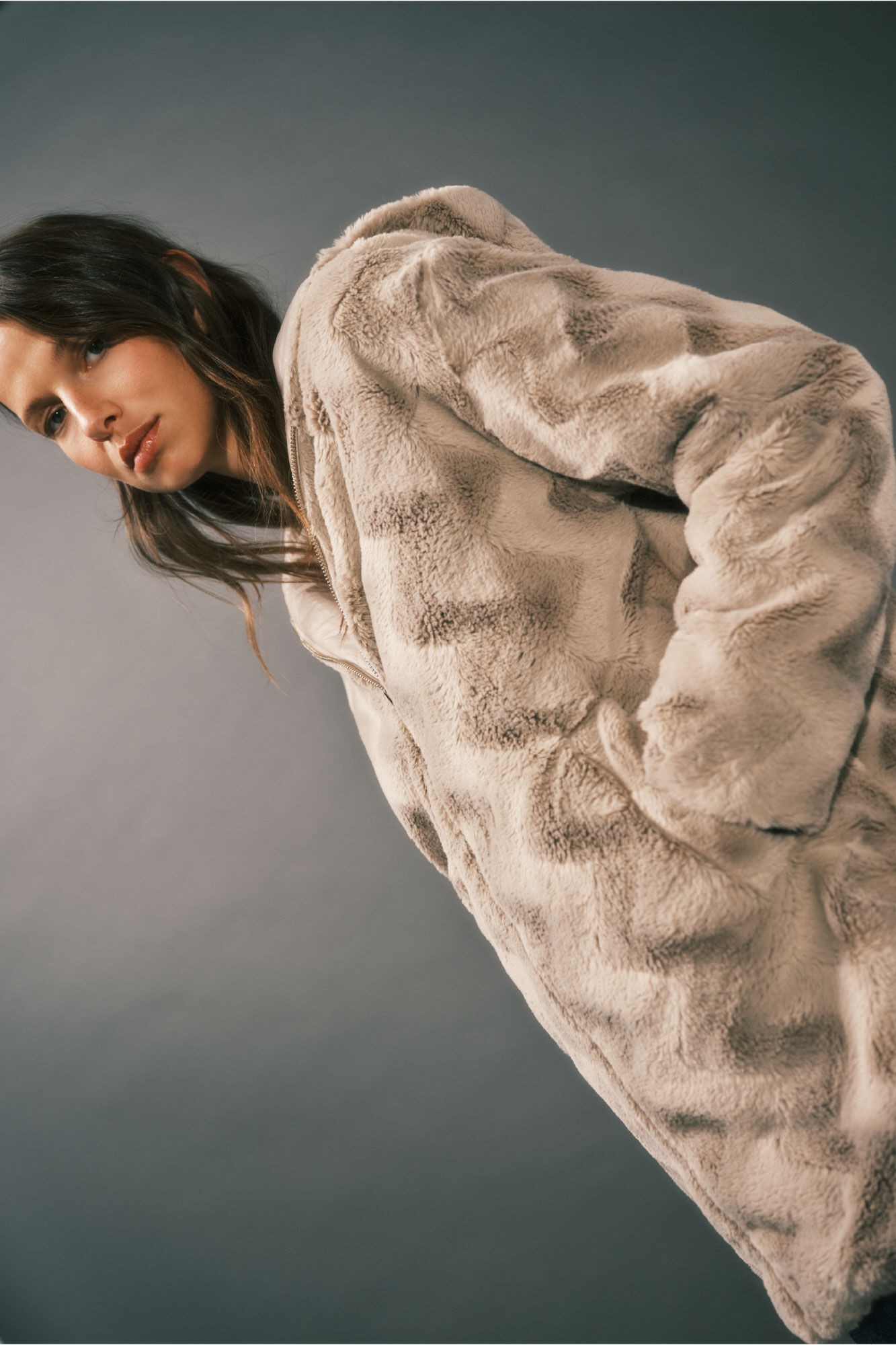 Cortefiel Anorak acolchado reversible efecto pelo