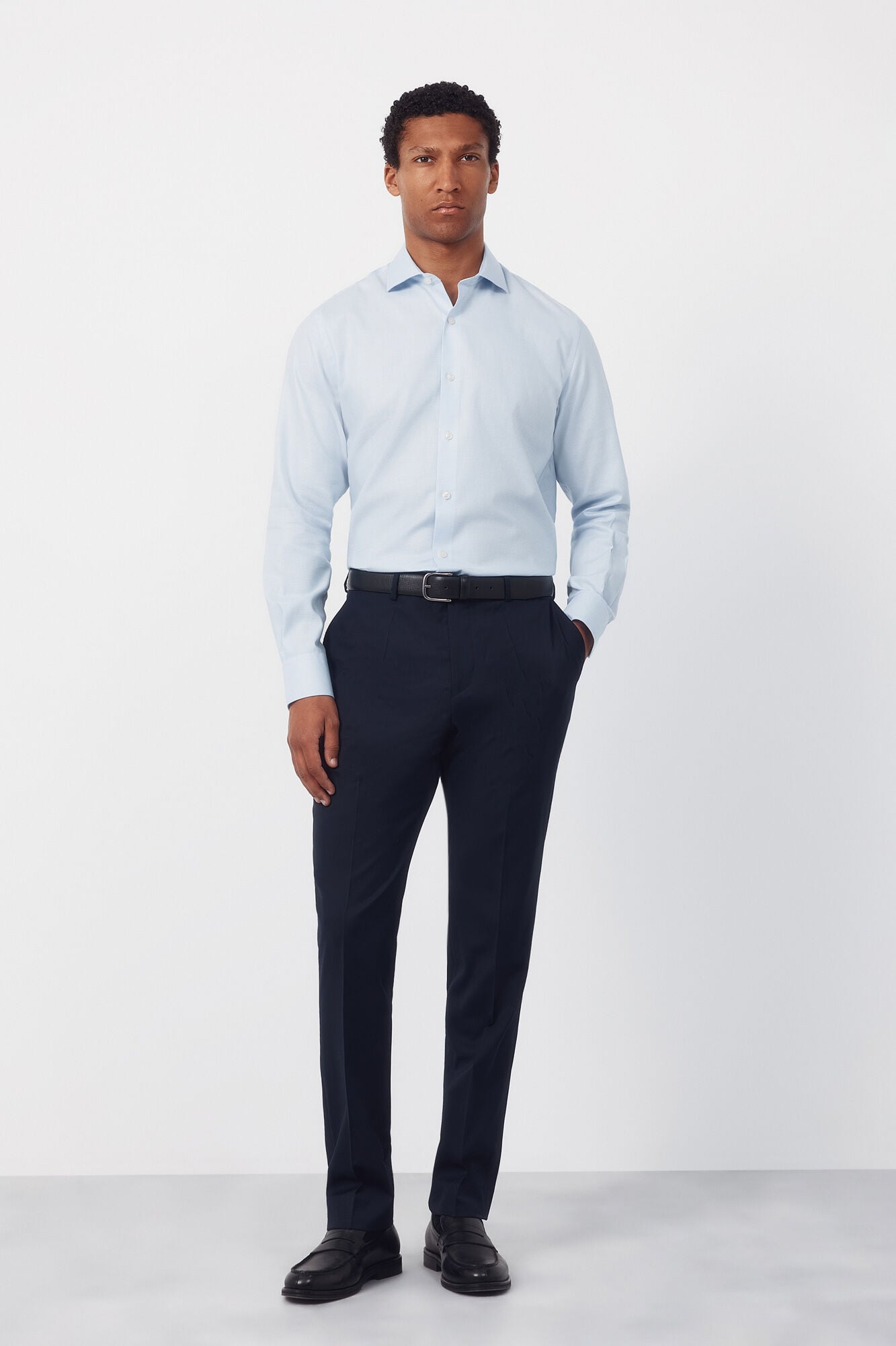 Cortefiel Camisa ottoman corte slim f&aacute;cil de engomar