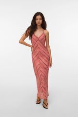 Vero Moda Strappy midi dress Coral